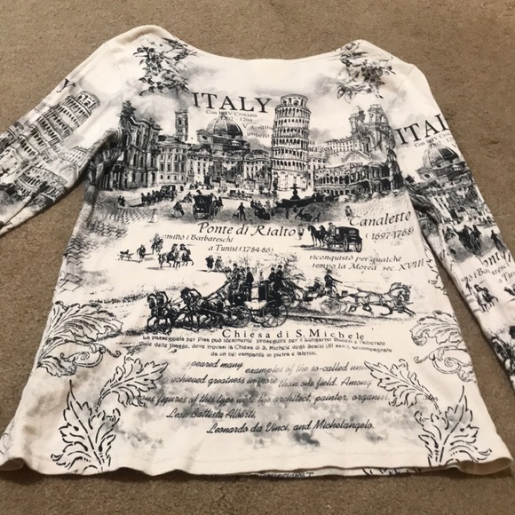 🌸NEW🌸 Patchington Vintage Italy Rhinestone Top - Picture 10 of 16